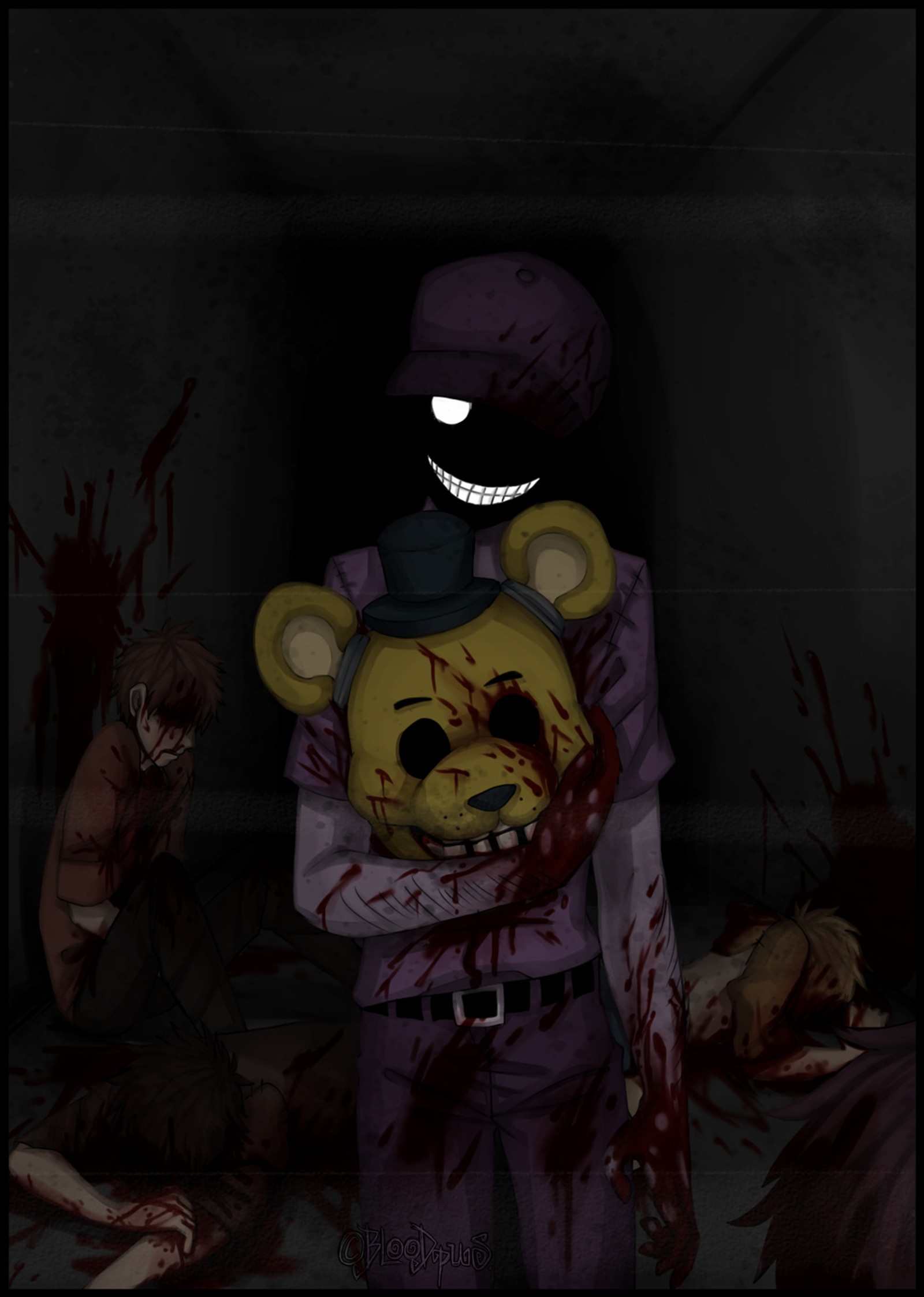 Скачать обои фнаф, золотой фредди, golden freddy