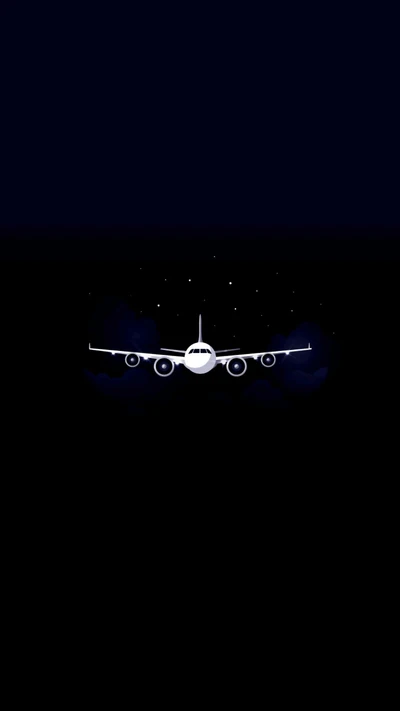 Stylized Airplane Against a Dark Background - 4K HD Wallpaper