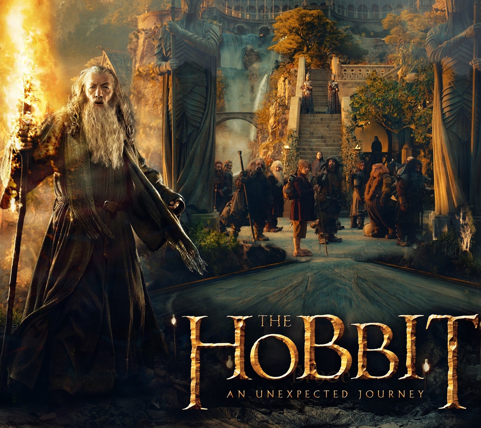 Le hobbit : un voyage inattendu (bilbo, nain, elrond, gandalf, hobbit)