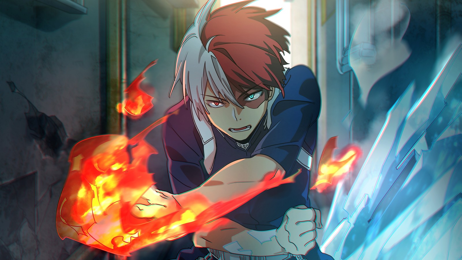 Baixar papel de parede shoto todoroki, boku no hero academia, my hero academia, anime, bnha