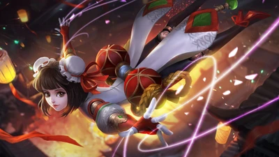 Donzela Angelical de Xangai em Voo Dinâmico – Mobile Legends: Bang Bang