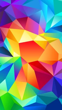 Colorful Geometric Pattern with Triangular Shapes