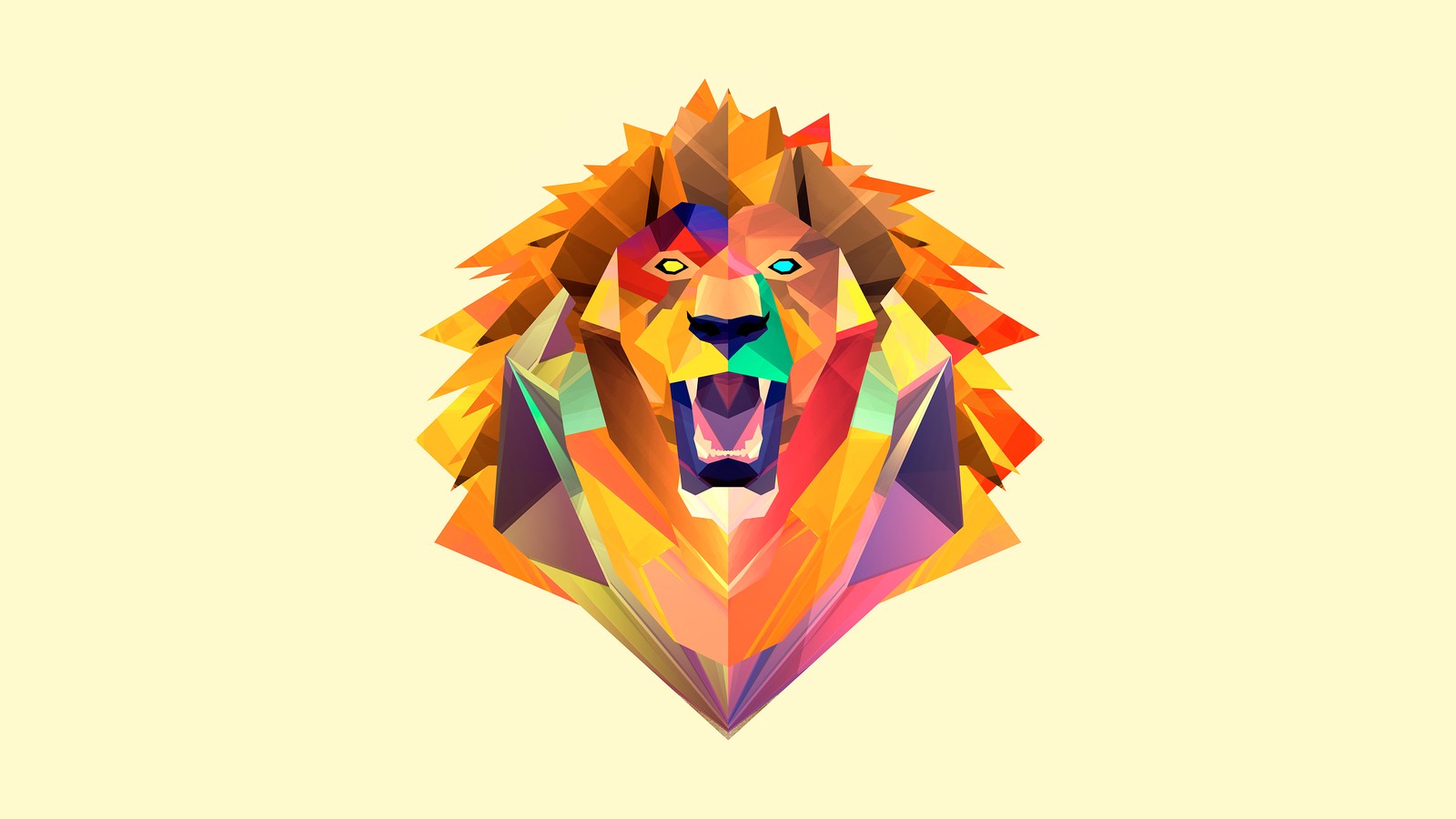 art, lion, illustration, graphic design, graphics wallpaper