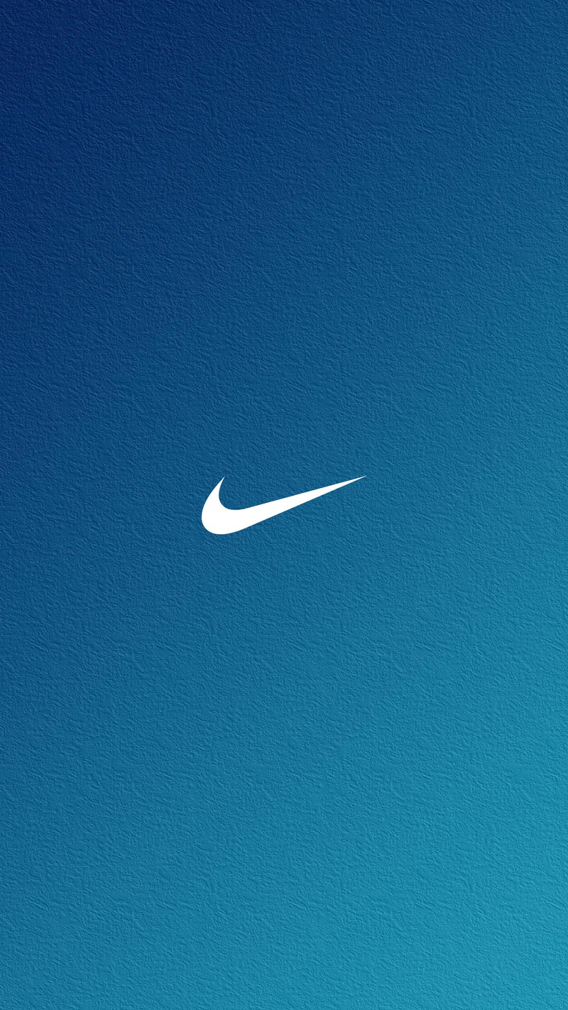 Логотип nike на фоне голубого неба (основной, синий, бренды, логотип, минимализм)