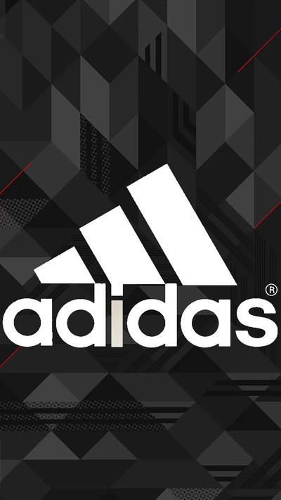 Logo de Adidas sobre un fondo geométrico negro - tema de fútbol 2017