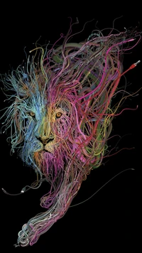 cables, colors, lion, music