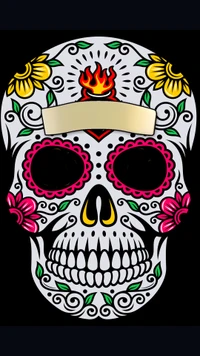 day of the dead, skull wallpaper