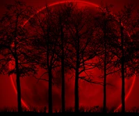 blood moon, earth, moon, sky wallpaper