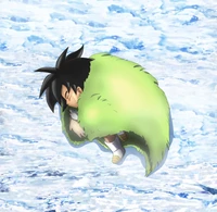 Broly, der auf einer frostigen Landschaft ruht - Dragon Ball Super