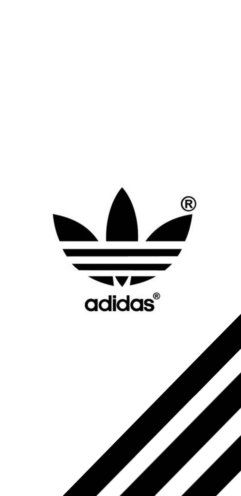 Черно-белое изображение логотипа adidas на белом фоне (black addidas wallpaper, this is a white)