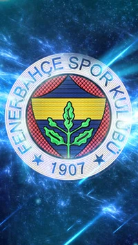 Emblème du Club Sportif Fenerbahçe avec Fond Cosmique