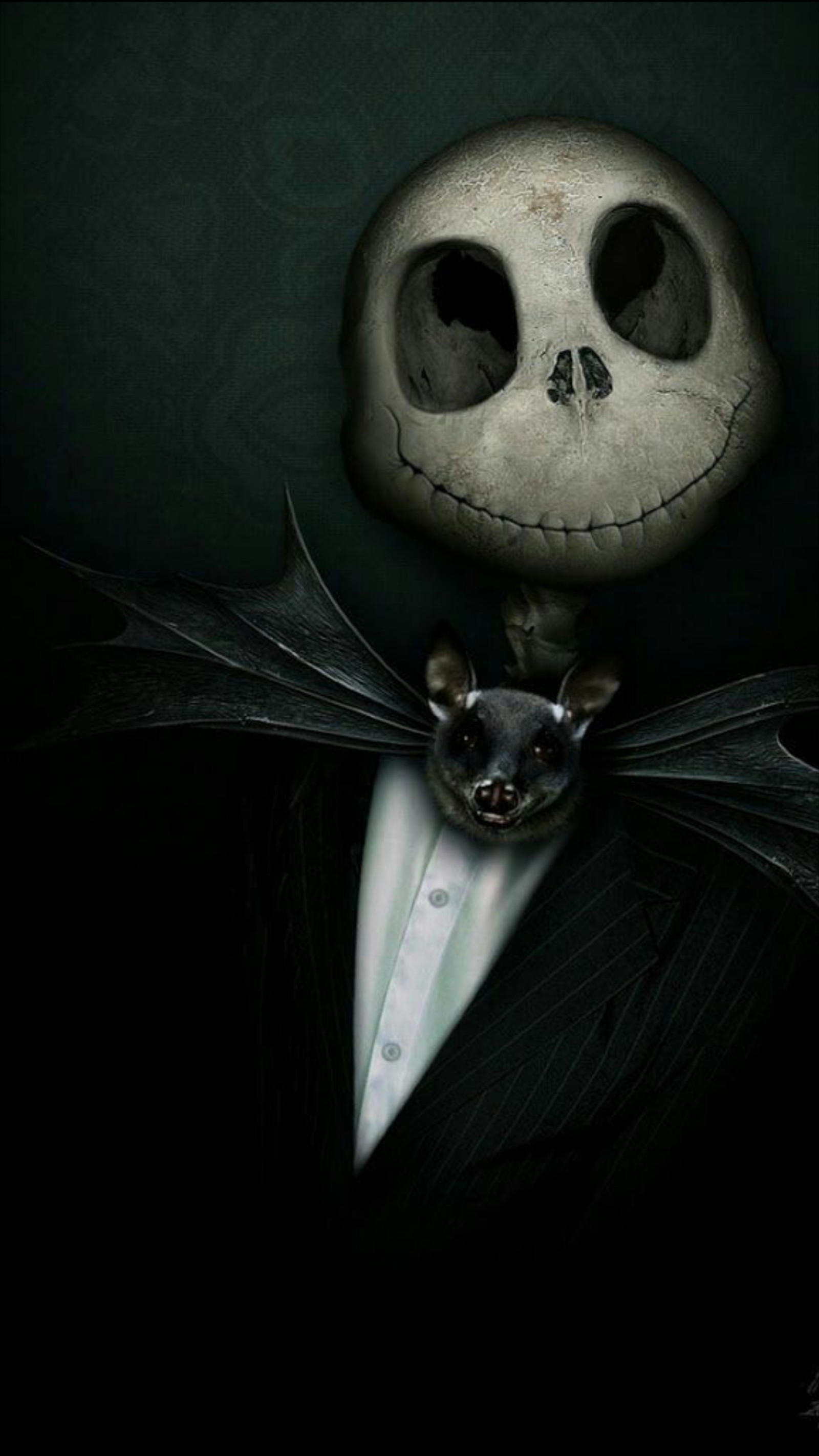 Araffed bild eines skeletts in einem smoking mit einer fledermaus (fledermaus, charakter, horror, beängstigend, anzug)