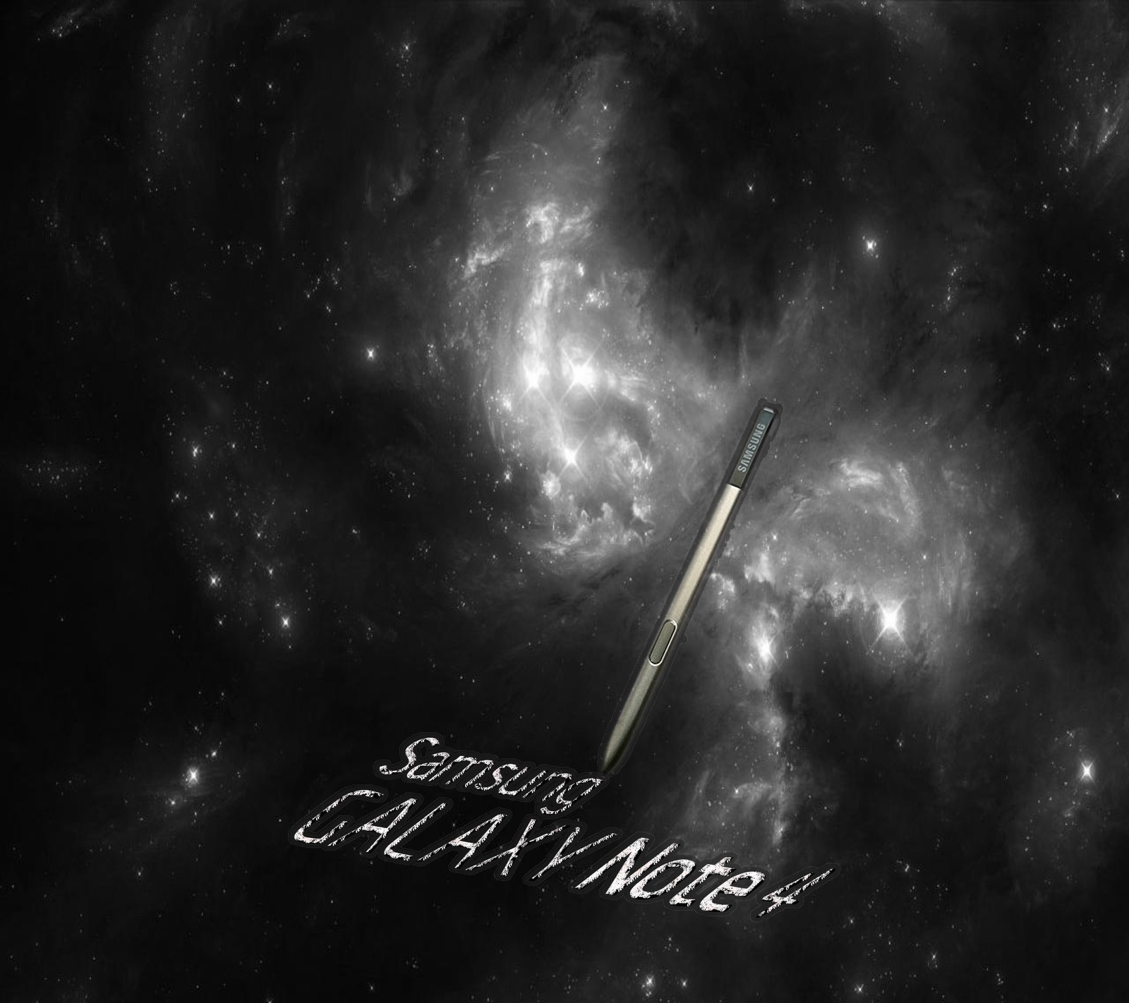 A close up of a stick with a message on it in the middle of a galaxy (art, galaxy, logo, note, note 4)