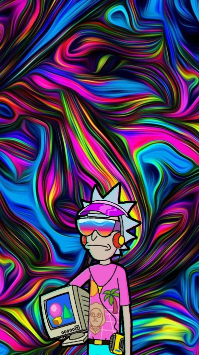 rick sanchez, rick e morty, rick and morty, rick, trippy