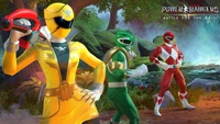 Power Rangers Unite: Yellow, Green, and Red Rangers in Battle for the Grid