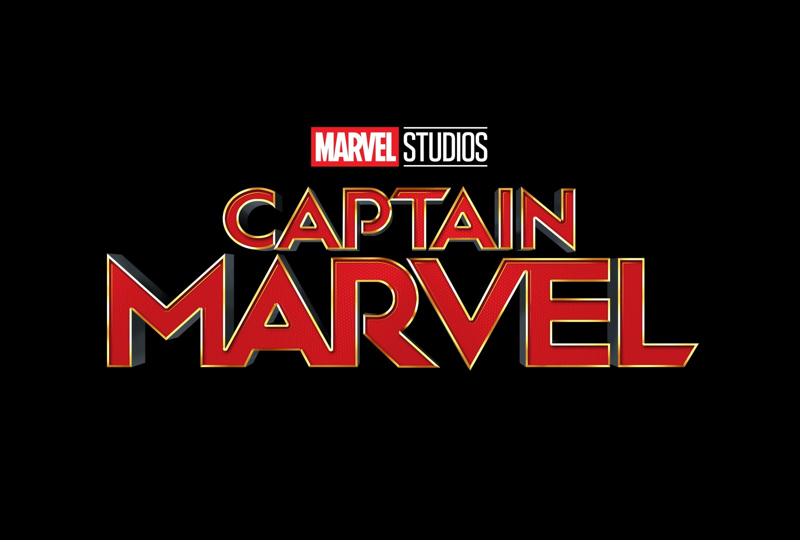 Logo de capitán marvel sobre un fondo negro (película, diseño gráfico, marca, estudios marvel, marvel studios)