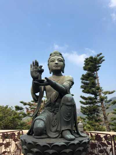 hong kong, bouddha tian tan, tian tan buddha, statue, tête