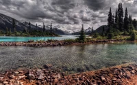 naturaleza, agua, desierto, lago, montaña