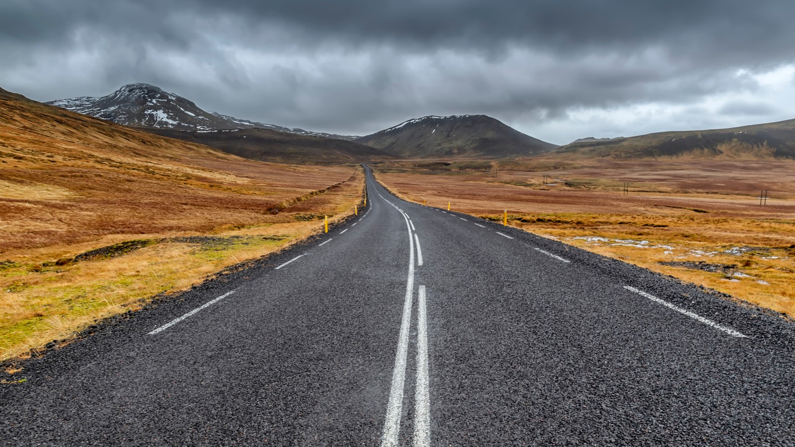 road, iceland, highland, mountainous landforms, road surface wallpaper