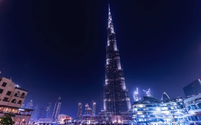 burj khalifa, небоскреб, достопримечательность, город, городская территория