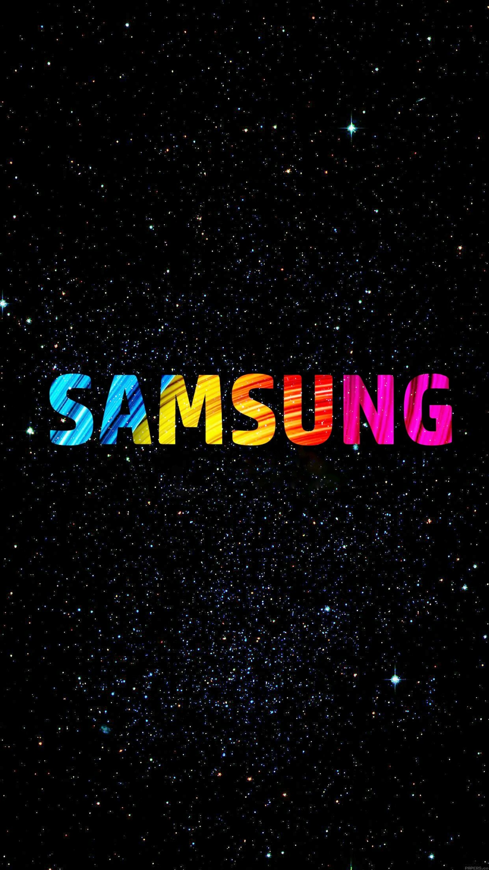 Gros plan du logo samsung sur fond noir (mobile, samsung)