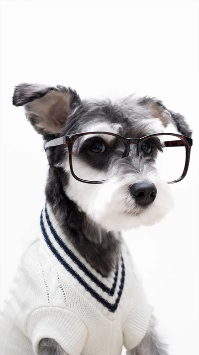 cute, pet, schnauzer