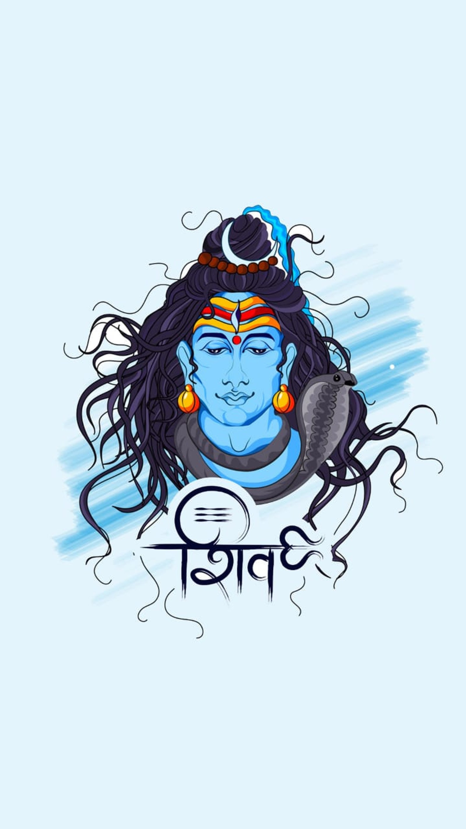 Um avatar de desenho animado do senhor shiva com uma cabeça de cabelo (2019, jai mahakal, mahadev, mahakal, om)