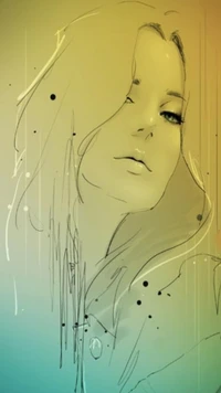 sketch, woman wallpaper