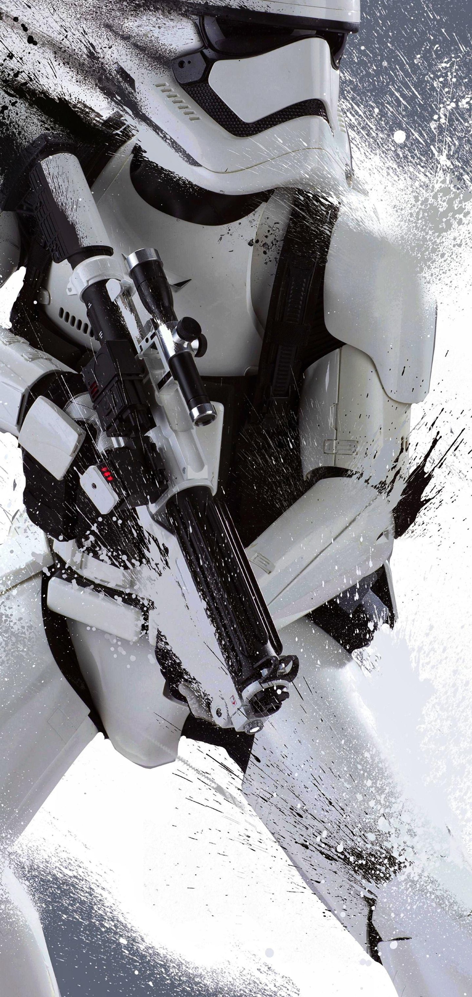 There is a storm trooper holding a gun in the snow (army, halo, pak, reach, star)