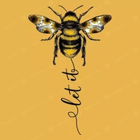 Let It Bee: A Vibrant Bee Illustrated Against a Sunflower Yellow Background