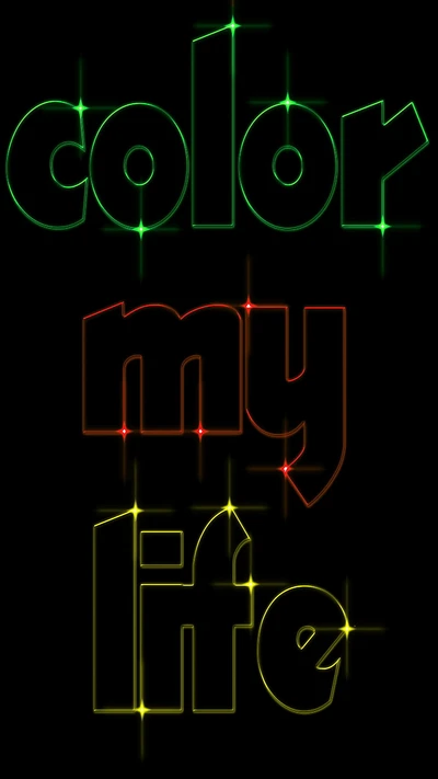 color, life, my, neon, shine