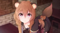 Raphtalia em um estilo de anime encantador com características animais