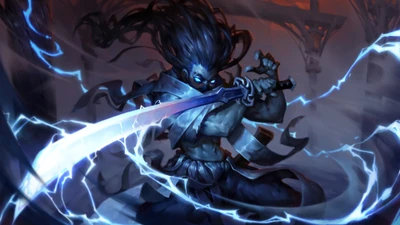 yasuo, league of legends, jeu vidéo, lol, art