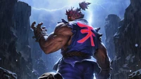 akuma, back symbol, street fighter, video game wallpaper