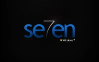 Windows 7 Logo with Text on Midnight Background