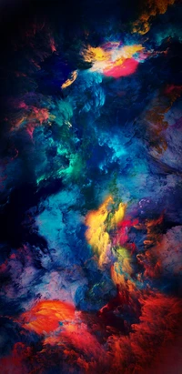 Vibrant Storm Clouds in Cosmic Colors