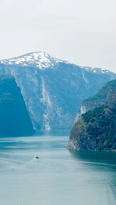 fiordo, paisaje, montañas, naturaleza, noruega