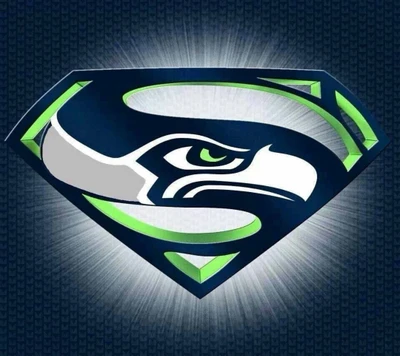 Design des Superhelden-Logos der Seattle Seahawks