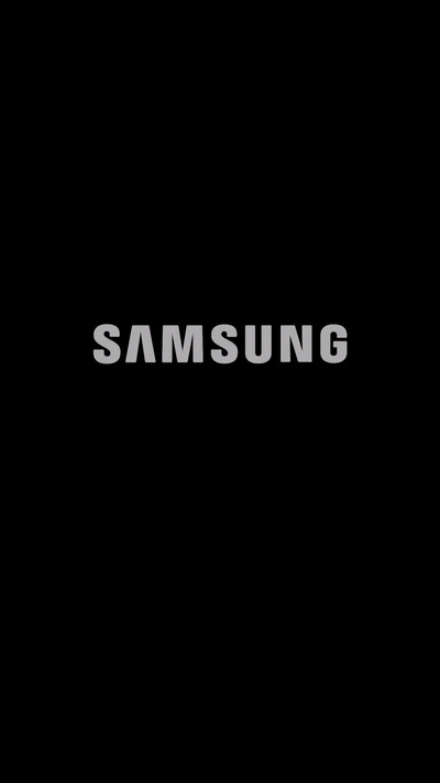 Logo élégant de Samsung sur un fond noir