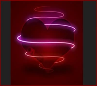 Illuminated Heart with Spiraling Light