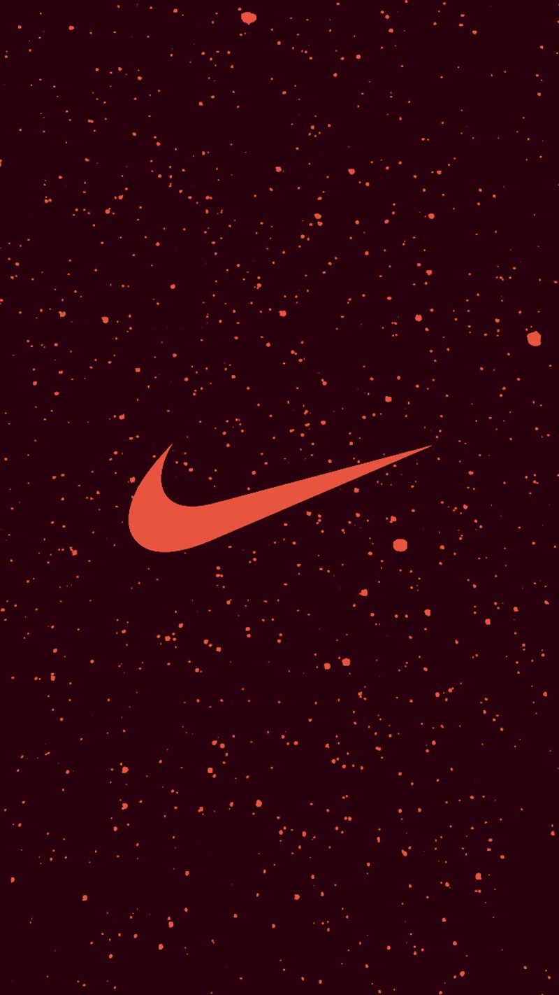 Крупный план красного логотипа nike на черном фоне (логотип, красный)