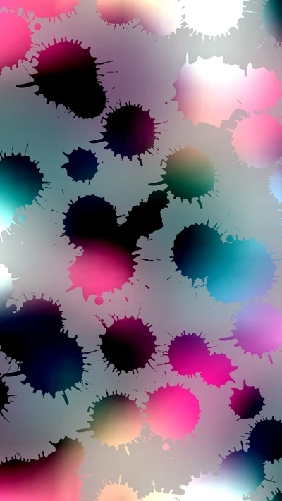 Colorful Abstract Dots on a Soft Gradient Background