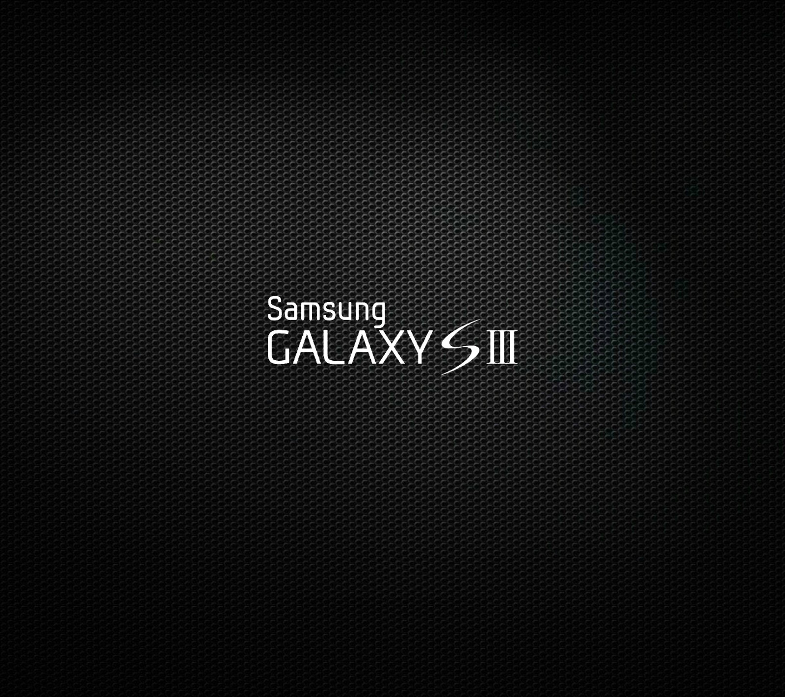 A close up of a black samsung s3 phone with a white logo (galaxy s3, texture)