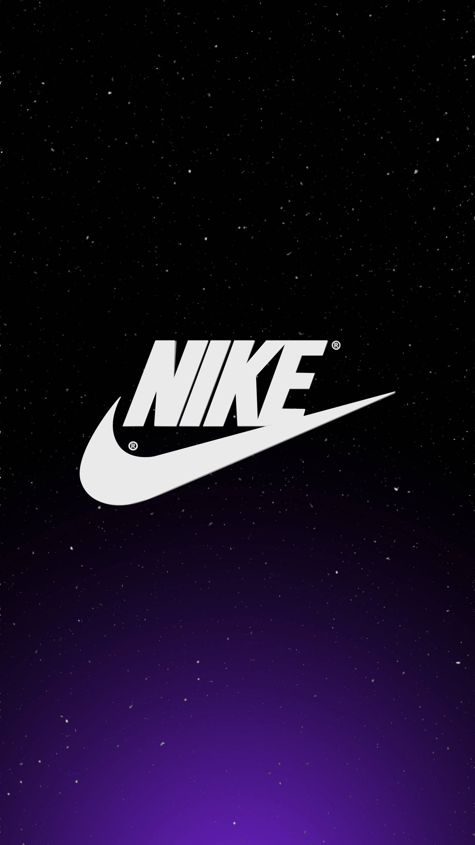 Nahaufnahme eines lila und schwarzen hintergrunds mit einem nike-logo (2018, marken, tun, it, einfach)