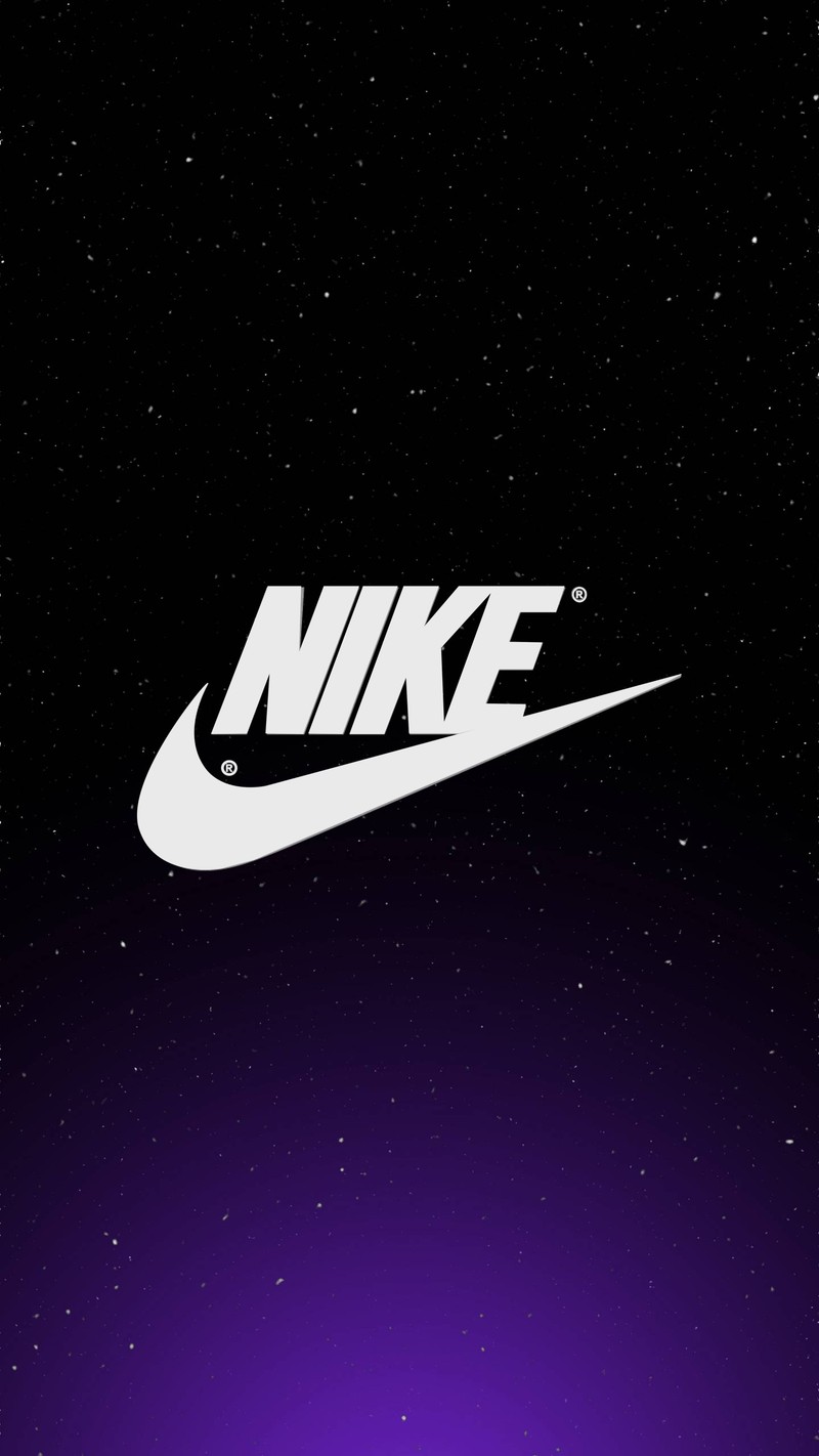 Близкий план пурпурного и черного фона с логотипом nike (2018, бренды, делать, it, просто)