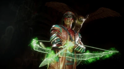 Nightwolf avec arc et flèche dans Mortal Kombat 11