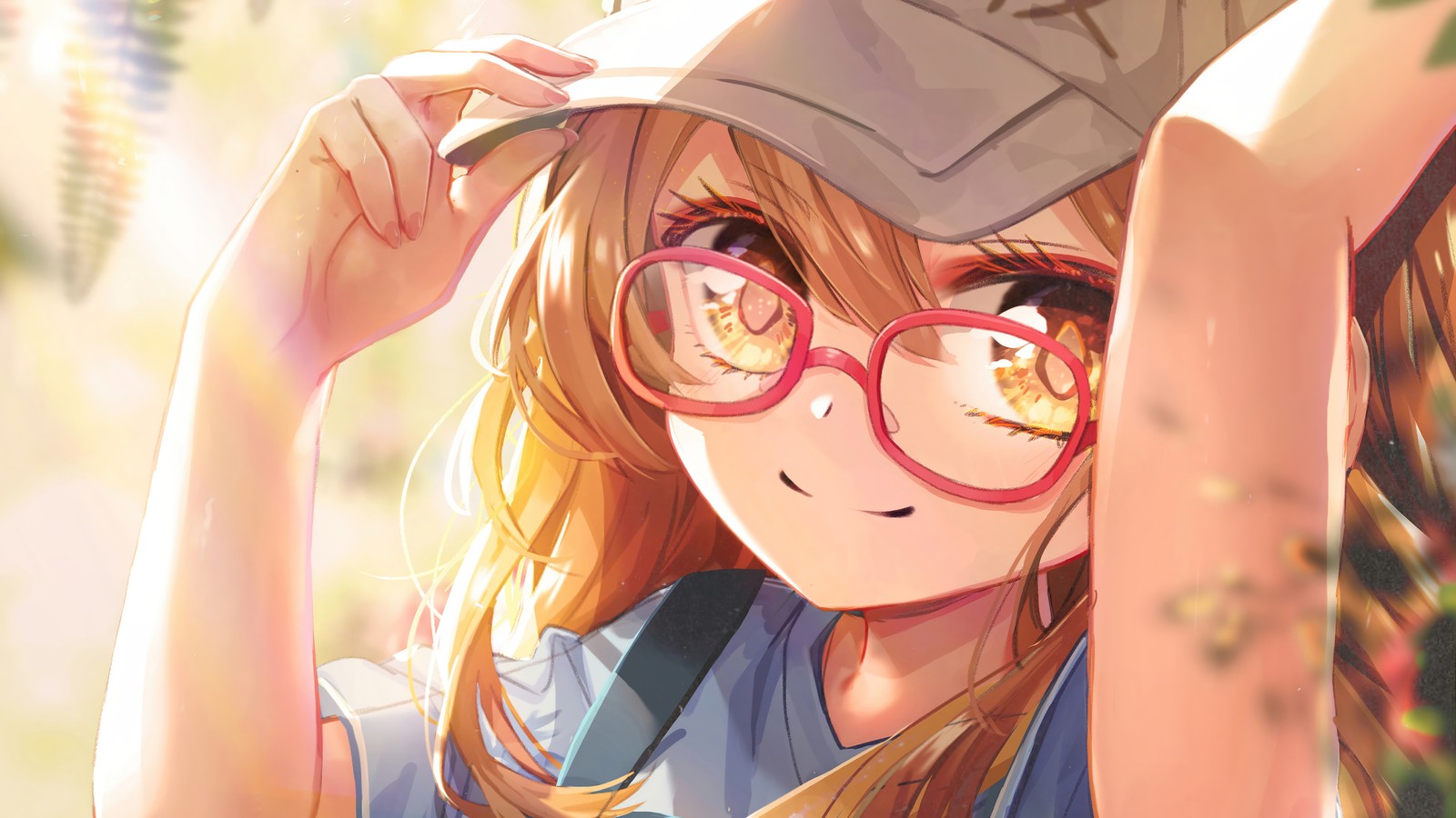 Chica de anime con gafas y gorra de béisbol en la cabeza (células en el trabajo, células que trabajan, はたらく細胞, hataraku saibou, anime)