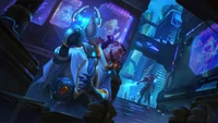 Akshan en Fuego Pulsante: Un Encuentro Futurista en League of Legends