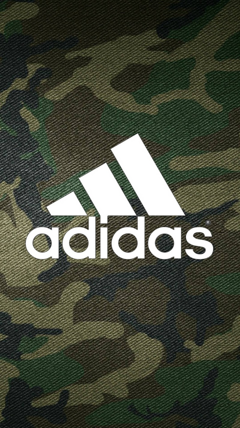 Логотип adidas на камуфляжном фоне (оригинальные adidas, camuflaje adidas, камуфляж солдат, fondo de pantalla adidas, экран)