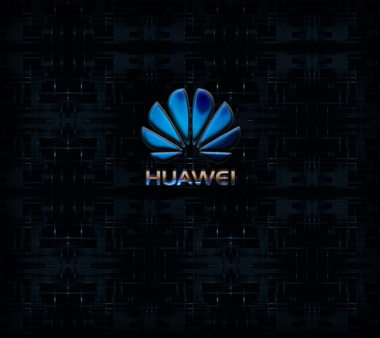 A close up of a logo on a black background (huawei, logo, mate7, wallpaper)